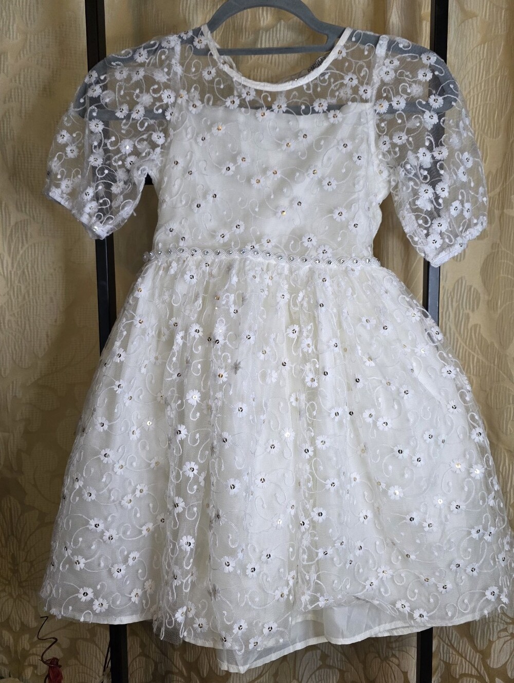 Badgley Miachka Girls Formal Wedding Dress Sz 8